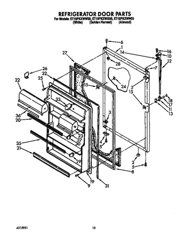 Refrigerator door