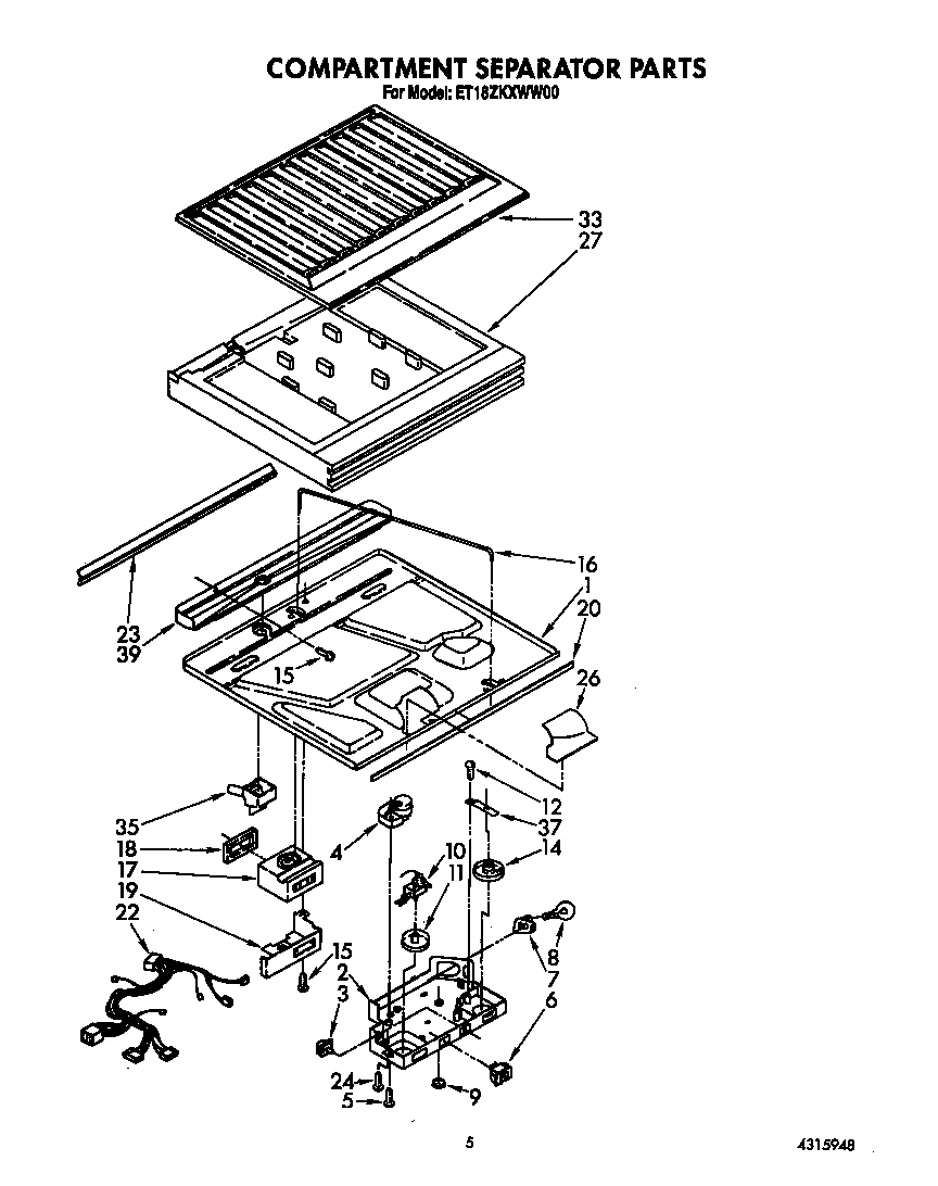 Compartment separator
