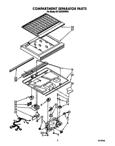 Compartment separator