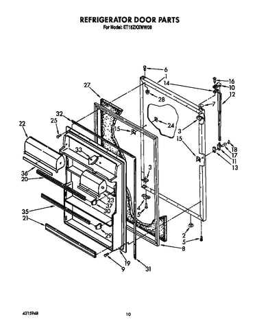 Refrigerator door