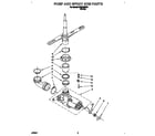 Whirlpool DU8150XX4 pump and spray arm diagram