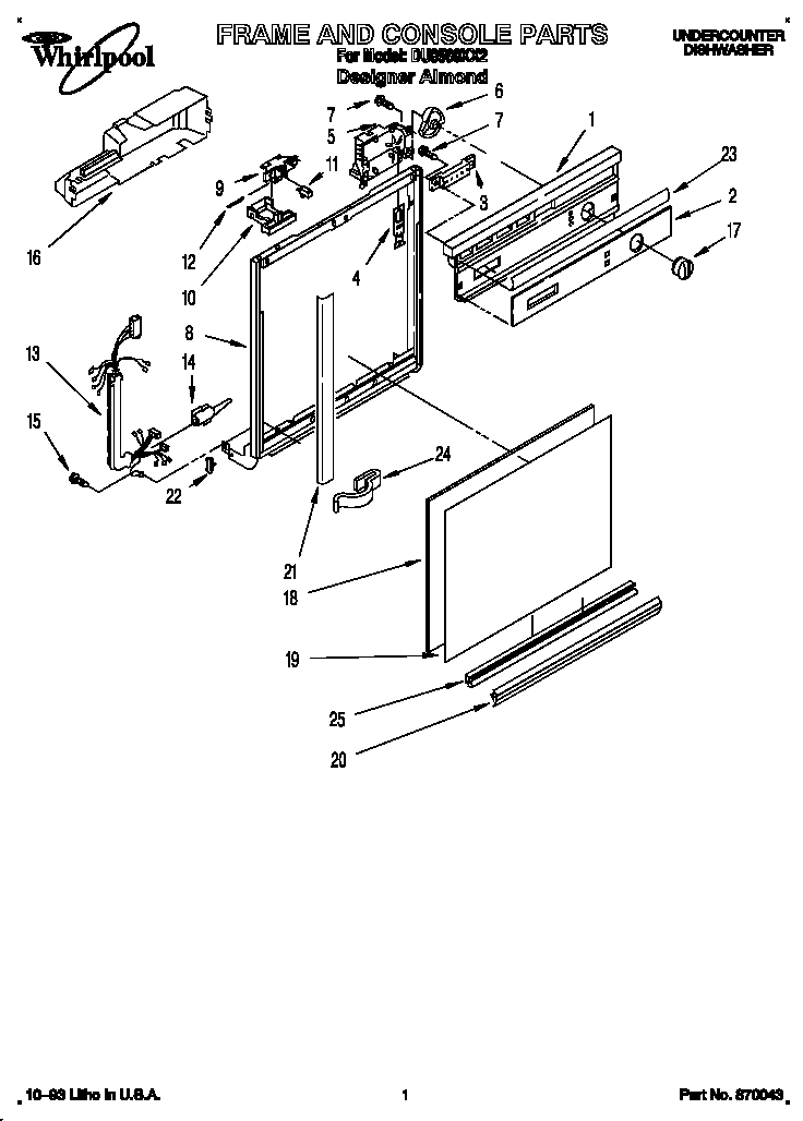 Frame and console