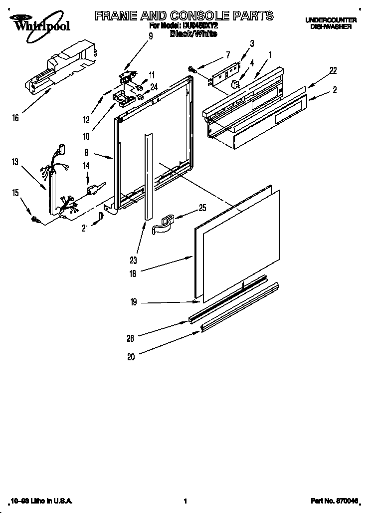 Frame and console