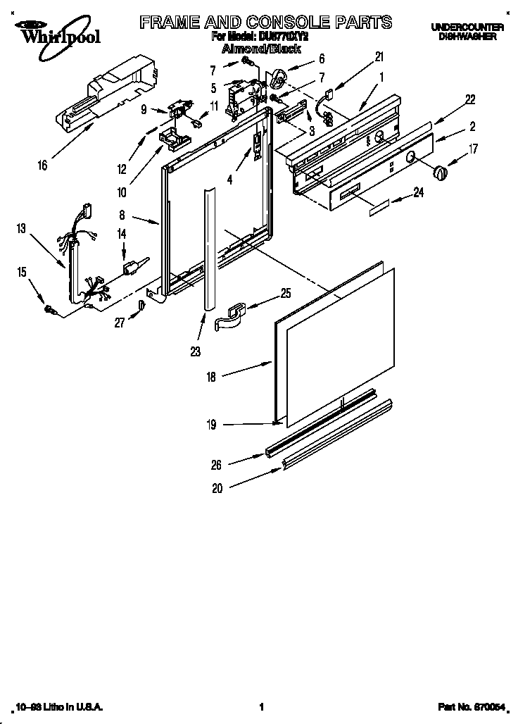 Frame and console
