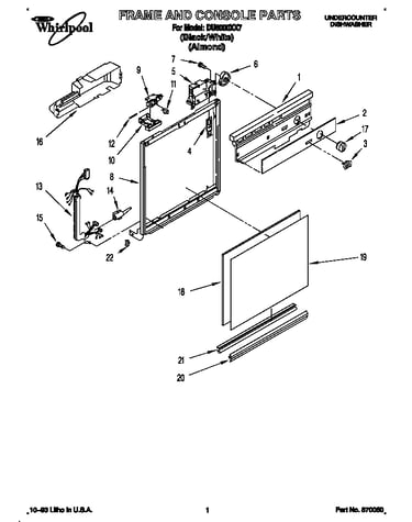 Frame and console