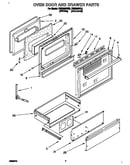 Oven door and drawer