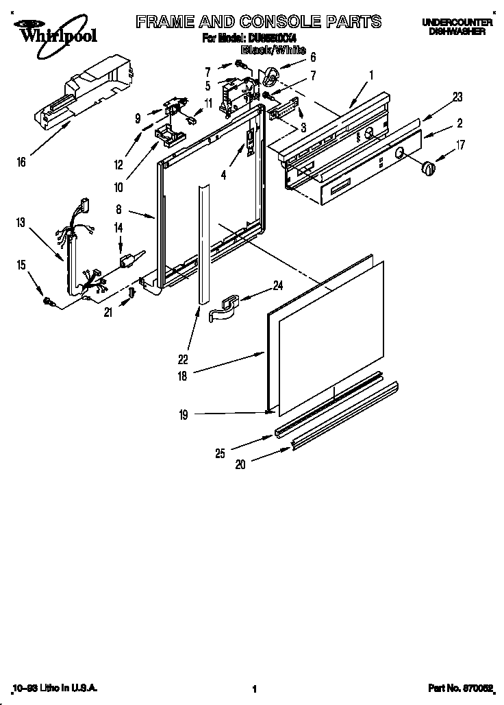 Frame and console