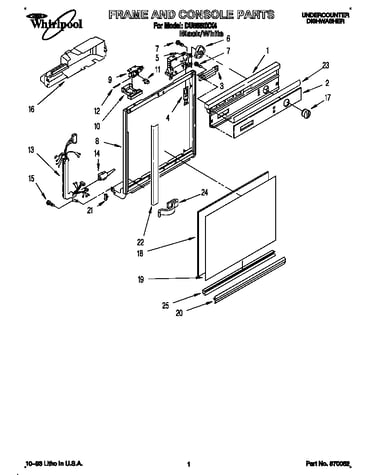 Frame and console