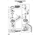Whirlpool DU8550XX4 pump and motor diagram