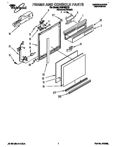 Frame and console