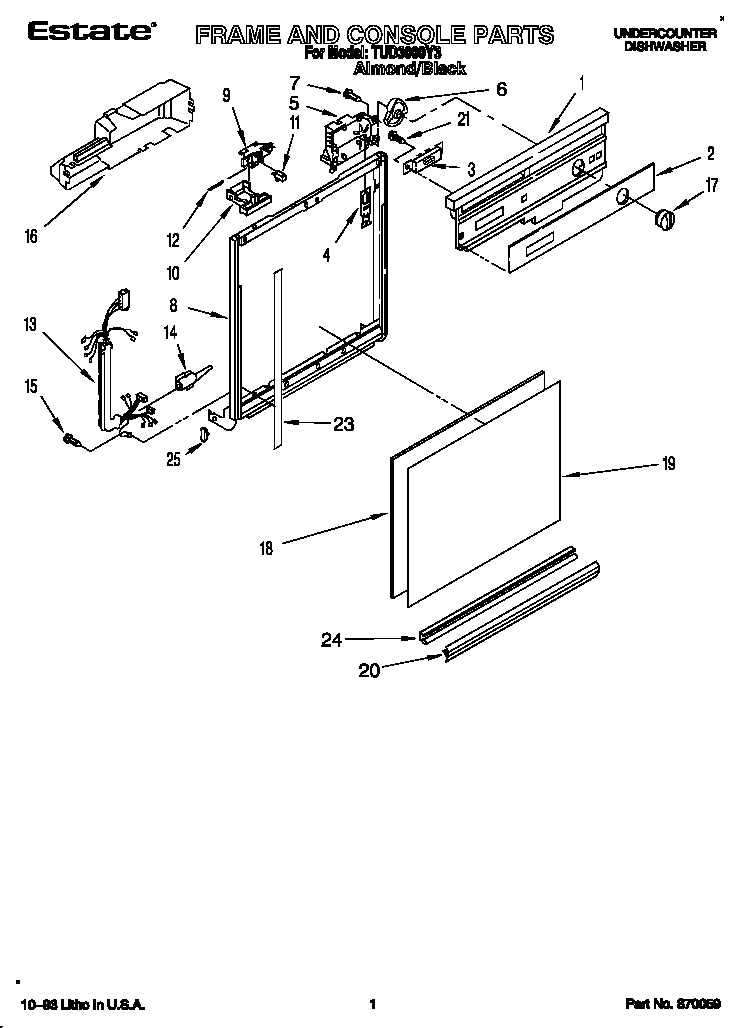 Frame and console
