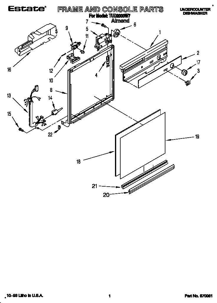 Frame and console