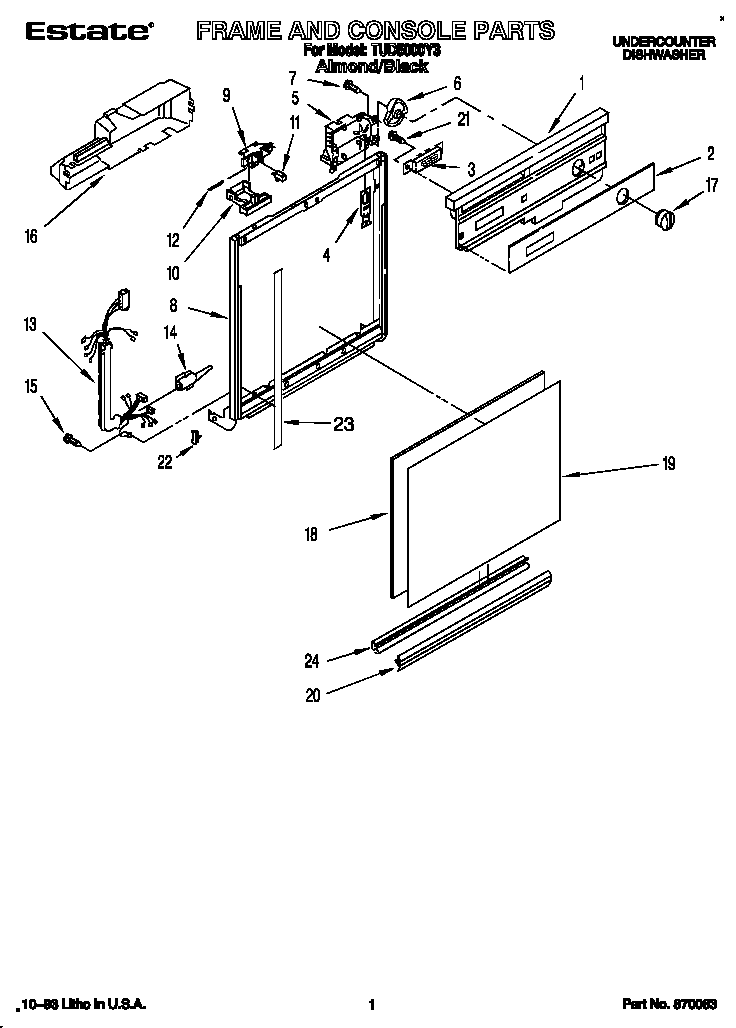 Frame and console