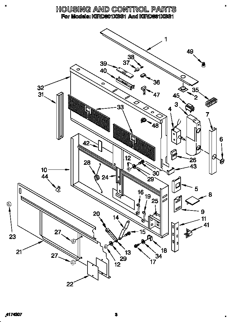 HOUSING AND CONTROL PARTS