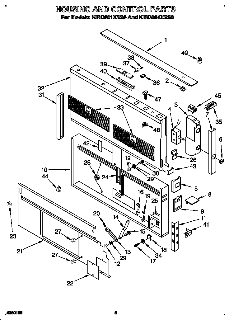 HOUSING AND CONTROL PARTS