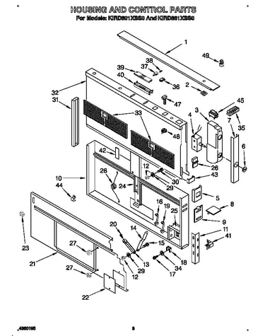 Housing and control parts
