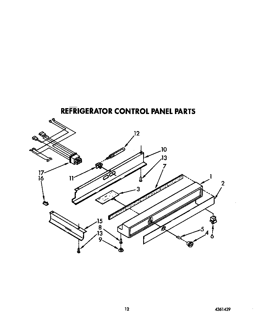 REFRIGERATOR CONTROL PANEL