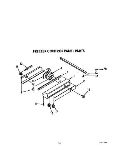 Freezer control panel