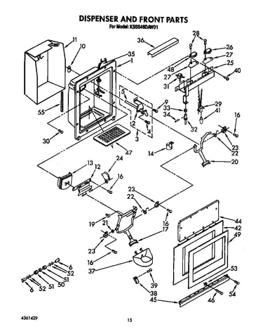 Dispenser and front
