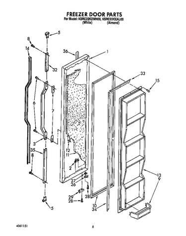 Freezer door