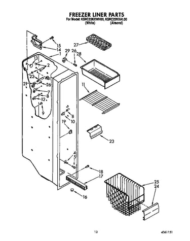 Freezer liner