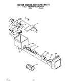 Motor and ice container