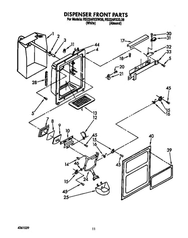 Dispenser front