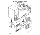 Whirlpool JT051CAE1611 cabinet and front diagram