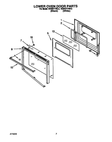 Lower oven door