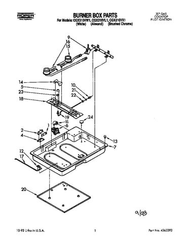 Burner box parts