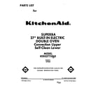 KitchenAid KEBS277XWH0 front cover diagram