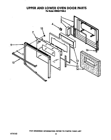 Upper and lower oven door