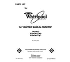 Whirlpool RC8436XTW0 front cover diagram