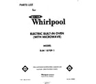 Whirlpool RJM1870P1 front cover diagram
