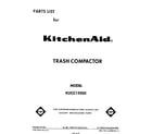 KitchenAid KUCC150S0 front cover diagram