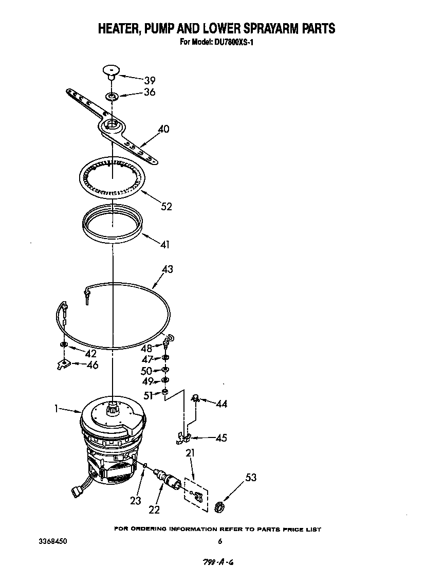 HEATER, PUMP, AND LOWER SPAY ARM