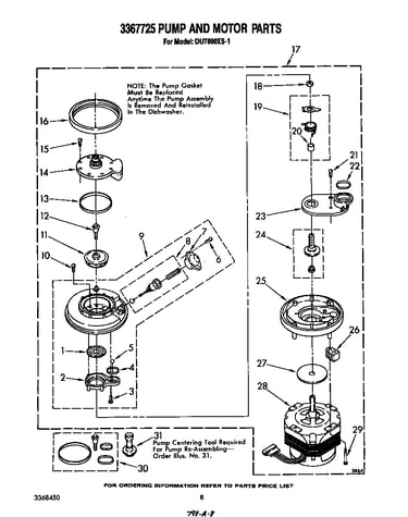 3367725 pump and motor