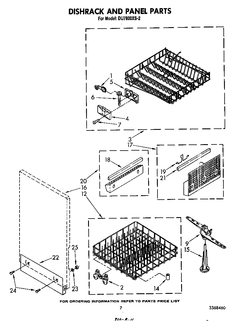 Dishrack and panel