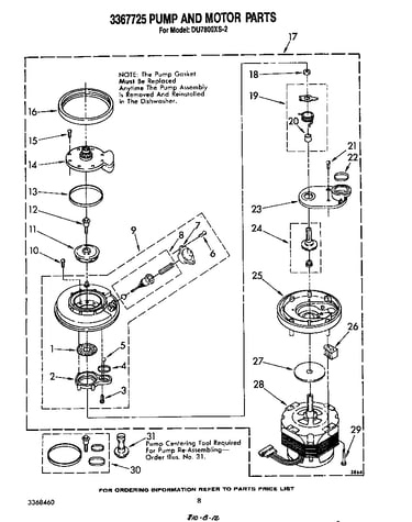 3367725 pump and motor