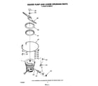 Whirlpool DU7800XS3 heater pump and lower spray arm diagram