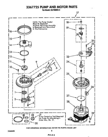 3367725 pump and motor