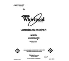 Whirlpool LSR5233AW0 front cover diagram