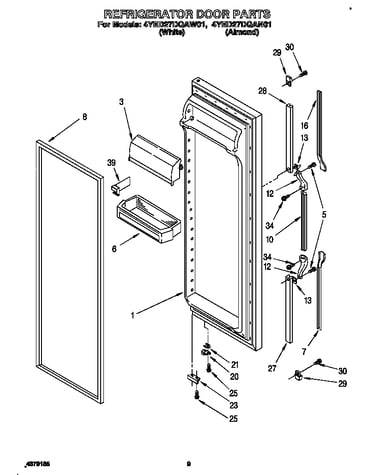 Refrigerator door