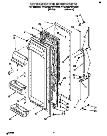 Refrigerator door