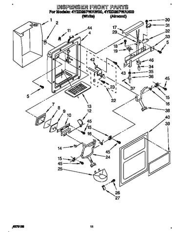 Dispenser front