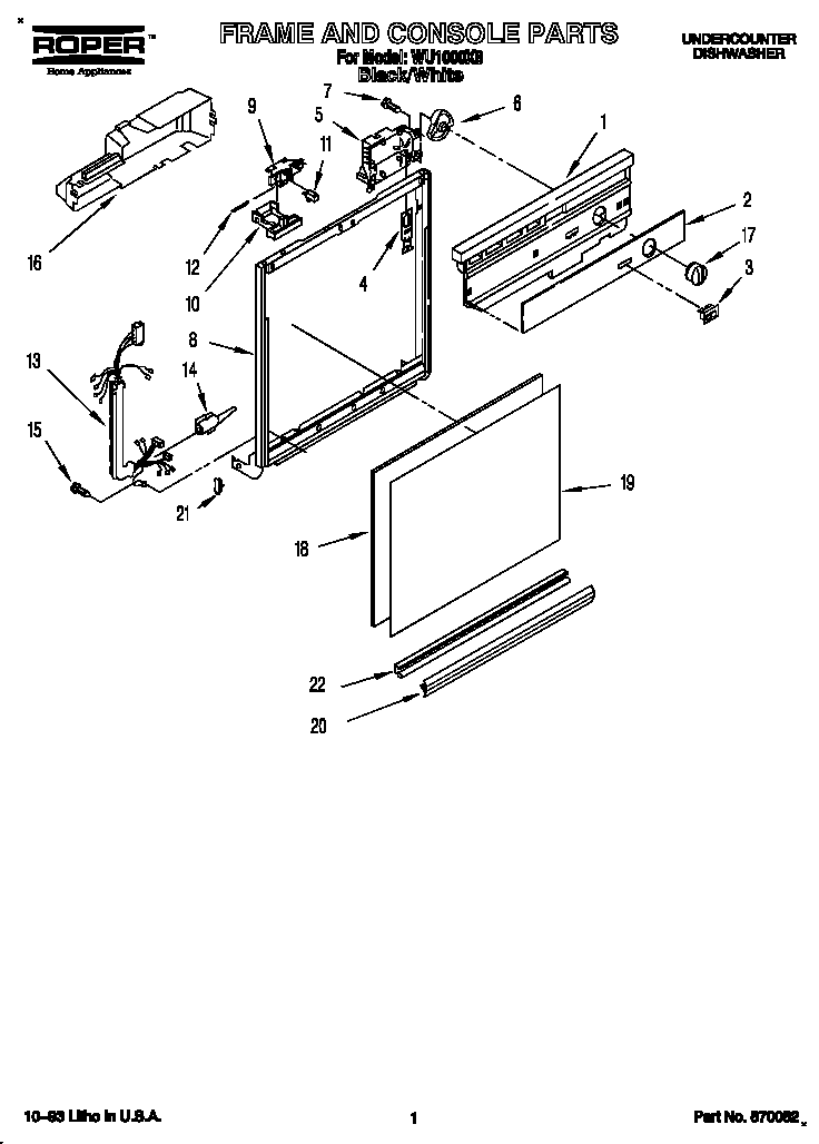 Frame and console