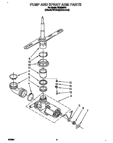 Pump and spray arm
