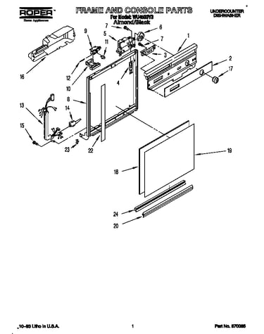 Frame and console