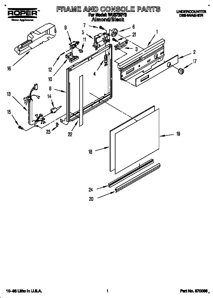 Frame and console