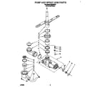 Roper WU5750Y3 pump and spray arm diagram